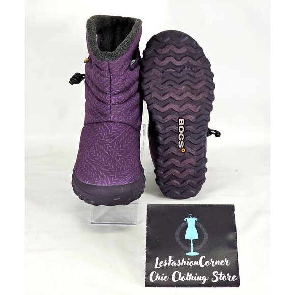 Bogs Kid's Eggplant Bmoc Waterproof Insulated  Fleck Boot Size 4 Young 283 - Picture 3 of 16